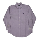Ralph Lauren Checked Shirt - Medium Purple Cotton