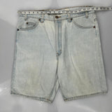 Levis Denim Shorts - 36W 10L Light Wash Denim