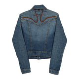 Tommy Jeans Contrast Stitch Denim Jacket - Large Blue Denim