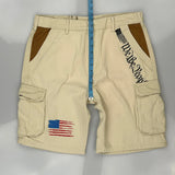 Unbranded Cargo Shorts - 34W 10L Beige Cotton