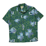 Cooke Street Floral Hawaiian Shirt - Large Blue Cotton