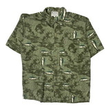 Columbia Short Sleeve Shirt - XL Green Cotton