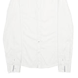 GUESS Mens White Plain Shirt M Casual Button Down Cotton Blend