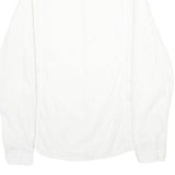 GUESS Mens White Plain Shirt M Casual Button Down Cotton Blend