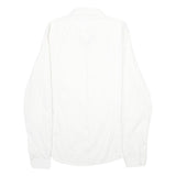 GUESS Mens White Plain Shirt M Casual Button Down Cotton Blend