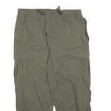SUPERDRY Womens Cotton Blend Relaxed Cargo Trousers Olive Green W32 L25
