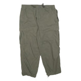 SUPERDRY Womens Cotton Blend Relaxed Cargo Trousers Olive Green W32 L25