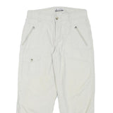 COLUMBIA Womens Cotton Blend White Relaxed Capri Trousers W28 L24 Casual Outdoor