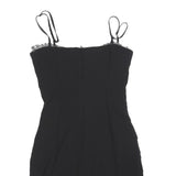 RINA SCIMENTO Womens Black Bodycon Woven Mini Dress S Sweetheart Neckline