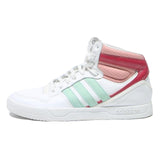 ADIDAS High Top Mens Trainers White Pink & Green Synthetic UK 6.5 Comfortable