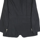 BALLY Mens Black Cotton Blend Classic Jacket XL Button Plain Stylish