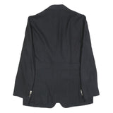 BALLY Mens Black Cotton Blend Classic Jacket XL Button Plain Stylish