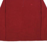 STARTER Mens Red Plain Pullover Jumper Crew Neck Basic Knit 2XL