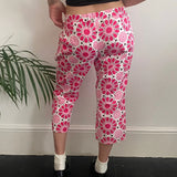 Cropped Dolce & Gabbana Trousers - 32W UK 10 Pink Cotton
