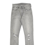 LEVI'S 505C Womens Jeans Grey Slim Skinny Denim W25 L32 Distressed