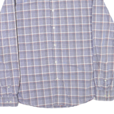 TOMMY HILFIGER Mens Blue & Red Check Shirt L Slim Fit Cotton Blend Casual