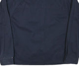 TOMMY HILFIGER Mens Navy & Tartan Classic Jacket L Cotton Blend Zip Plaid