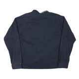 TOMMY HILFIGER Mens Navy & Tartan Classic Jacket L Cotton Blend Zip Plaid