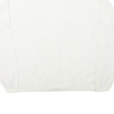 Womens White Plain Polyester Blend Jumper Cardigan V-Neck Basic Knit S Button Up