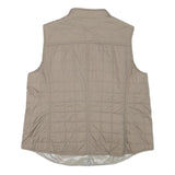 BOGNER Womens Beige Quilted Sleeveless Jacket XL Polyester Blend Button