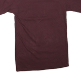 CHAMPION Mens Maroon S Short Sleeve Crew Neck Plain Cotton Blend T-Shirt