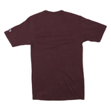 CHAMPION Mens Maroon S Short Sleeve Crew Neck Plain Cotton Blend T-Shirt