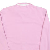 PUMA Womens Pink & White Half Zip UK 8 Cotton Blend Casual Sweatshirt Pullover
