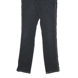 DICKIES Womens Slim Black Jeans Denim W25 L31 Zip Pockets Contrast Stitch