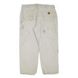 CARHARTT Mens Regular Fit Beige Workwear Trousers W40 L28 Durable Cotton Blend