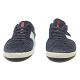 PRADA Mens Suede Low Top Trainers Navy Blue & White UK 7.5 Designer Casual
