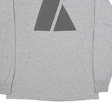 Mens Grey ARMY Graphic Long Sleeve Crew Neck Cotton Blend T-Shirt L Casual