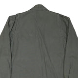 CARHARTT Mens Grey Cotton Blend Workwear Button Jacket L Checked Interior