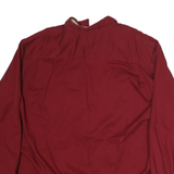 WRANGLER Mens Red Long Sleeve Cotton Shirt 2XL Skull Patch Casual Workwear
