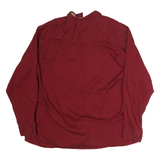 WRANGLER Mens Red Long Sleeve Cotton Shirt 2XL Skull Patch Casual Workwear