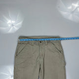 Relaxed Fit Carhartt Cargo Carpenter Trousers - 32W 32L Beige Cotton