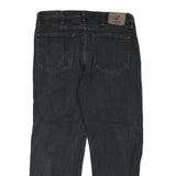 WRANGLER Mens Black Regular Fit Straight Leg Denim Jeans W34 L28 Zip Closure