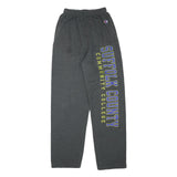 CHAMPION Mens Joggers Grey Suffolk County Print Slim Tapered S W24 L30 Cotton