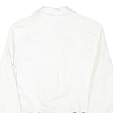 GAP Womens White Cotton Blend Button Jacket M Plain Classic Fit