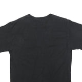 CHAMPION Mens Black Graphic T-Shirt M Short Sleeve Crew Neck Cotton Blend