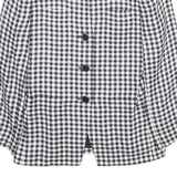 KASPER Womens Black & White Checked Button Jacket M Viscose Classic Elegant
