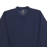 NIKE Mens Blue Crew Neck L Polyester Sweatshirt Pullover Long Sleeve Lightweight