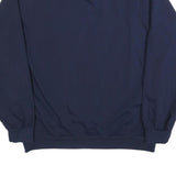 NIKE Mens Blue Crew Neck L Polyester Sweatshirt Pullover Long Sleeve Lightweight