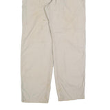 CARHARTT Mens Cotton Blend Beige Relaxed Straight Trousers W38 L34 Workwear