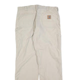 CARHARTT Mens Cotton Blend Beige Relaxed Straight Trousers W38 L34 Workwear