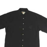 PARADISE KEY Mens Black Cotton Shirt M Margarita Lounge Embroidered