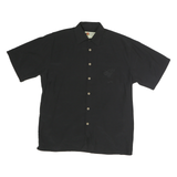 PARADISE KEY Mens Black Cotton Shirt M Margarita Lounge Embroidered