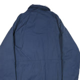 WOOLRICH Mens Blue Cotton Blend Jacket L Plain Zip Pocketed Classic Fit