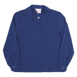 COUNTRY SOPHISTICATES Womens Blue Shirt S Polyester Blend Classic Formal