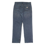 CARHARTT Mens Blue Regular Fit Straight Leg Denim Rinse W38 L34 Workwear Jeans