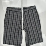 Dickies Checked Cargo Shorts - 36W 12L Gray Cotton Blend